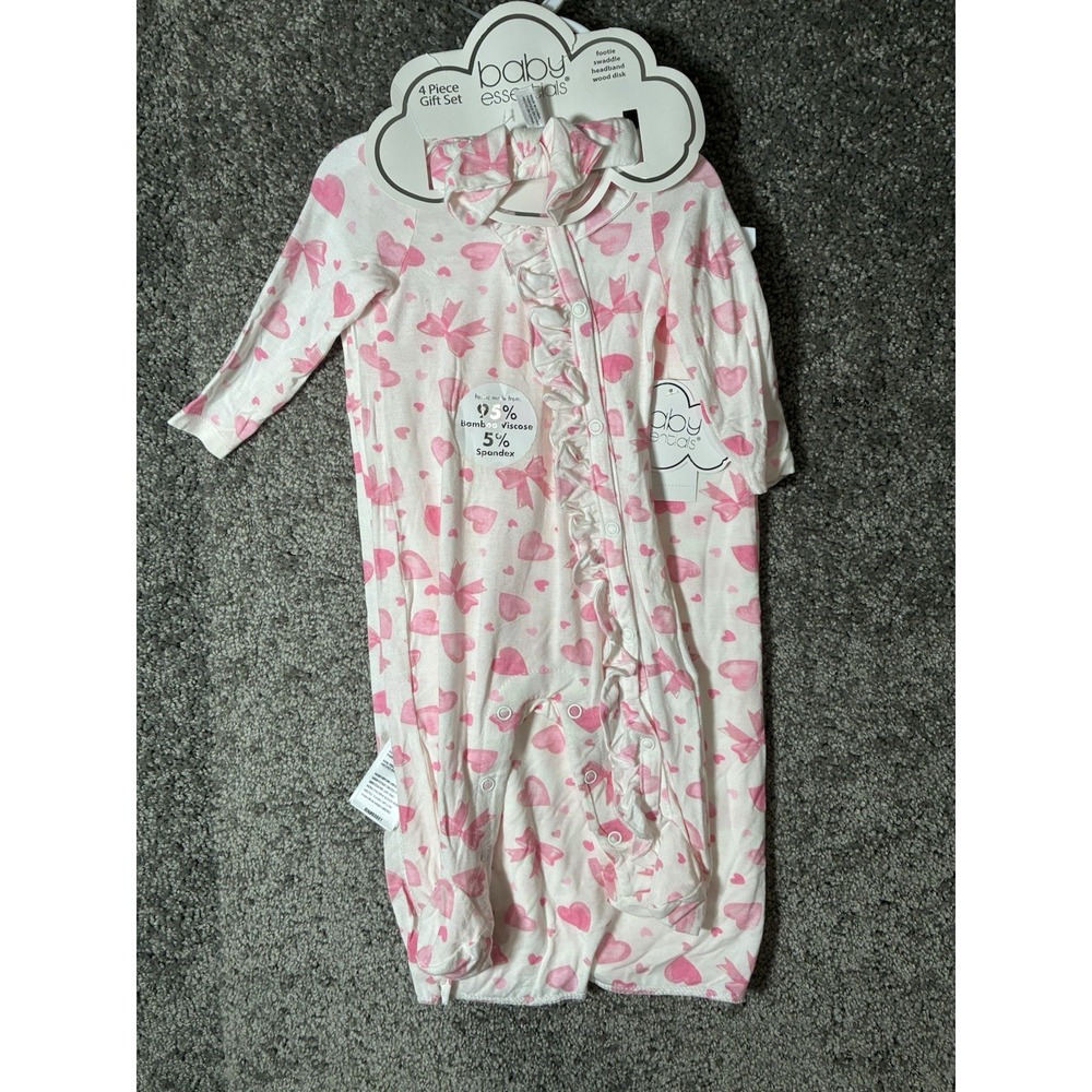 Baby Essentials 4 Piece 3 Months Valentines Set